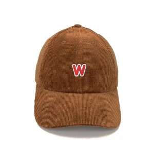 Zakázkový vyšívaný kloboukna vlastní vyšívaný korpus s koženým popruhem záda, Corduroy Snapback Hat/CAP velkoobchodní klobouk s koženým popruhem záda, Corduroy Snapback Hat/CAP Velkoobchod