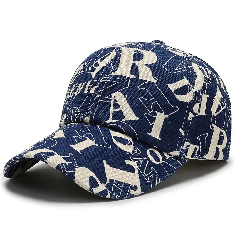 Korejskýnový dopis 6-panel klobouky Snapback Sportovní čepice Baseball Cotton Plain Hats for Men Womens