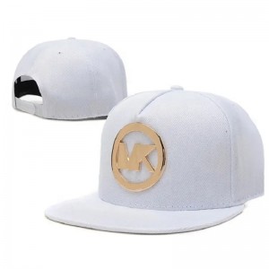 Velkoobchod vlastní zlaté kovové desky Logo Snapback Caps Hats