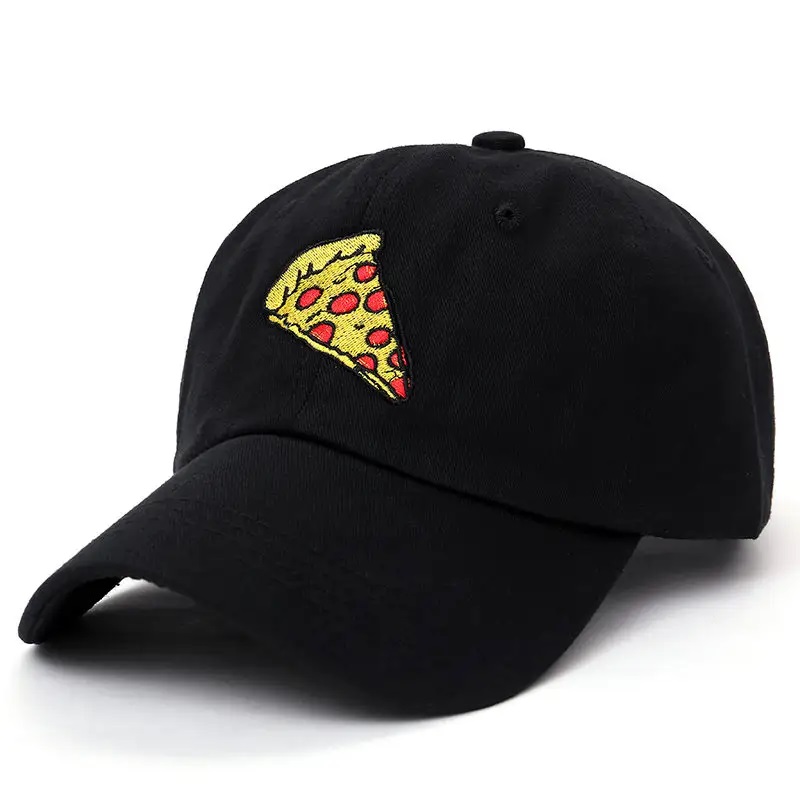 nová pizza výšivka táta cap trucer bavlněný klobouk pro ženy mužinastavitelná velikost baseballového čepice venkovní sportovní sluneční klobouk